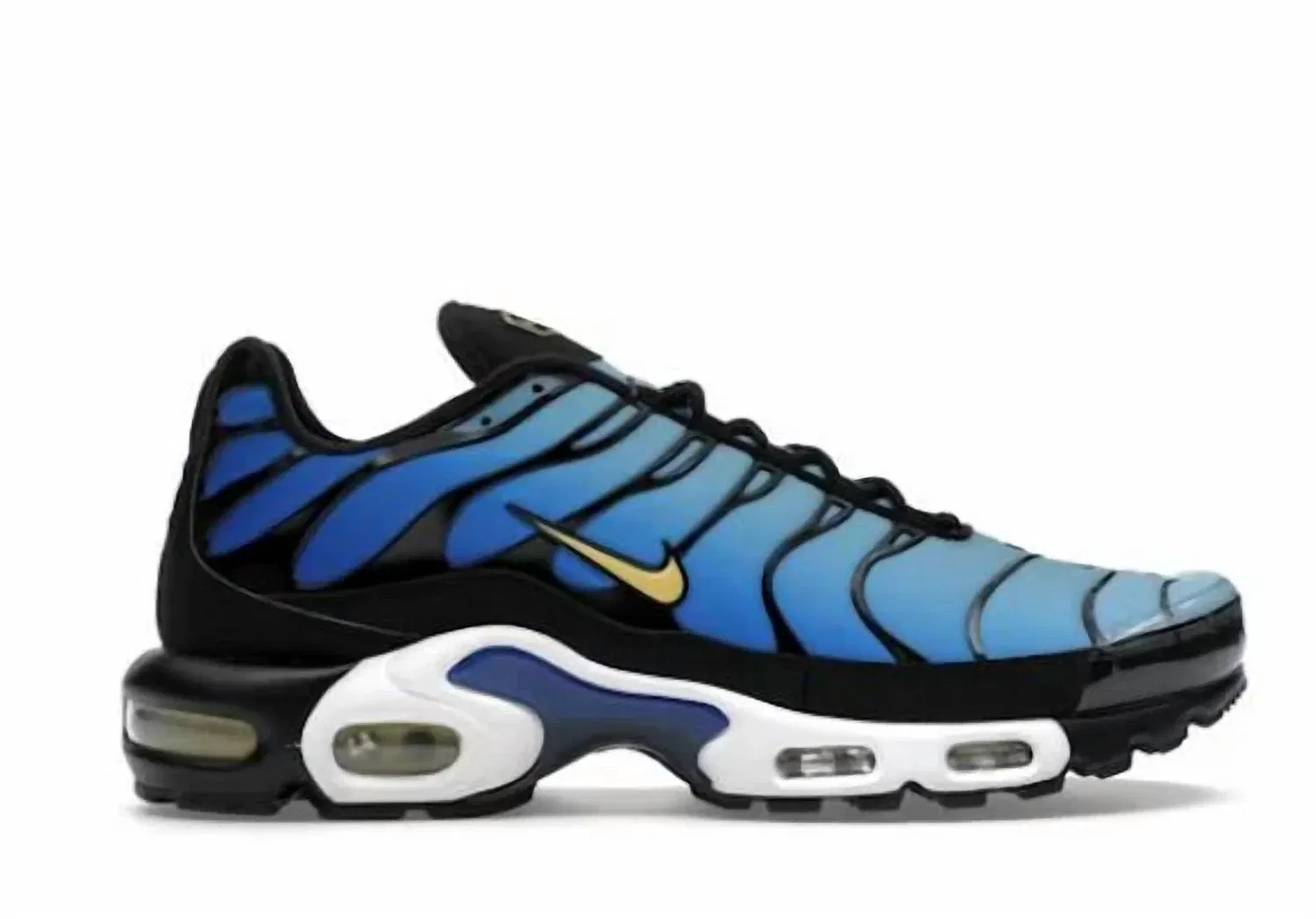 Детские кроссовки Air Max Plus с амортизацией Nike, Black/Skyblue Chamois
