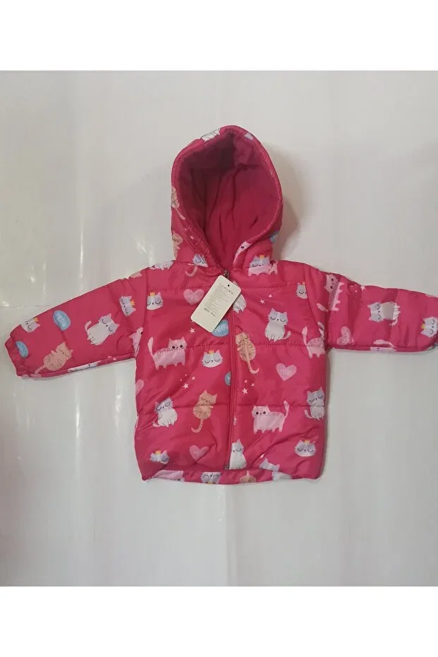 Детское пальто для девочек с капюшоном Aydino Kids, Plum