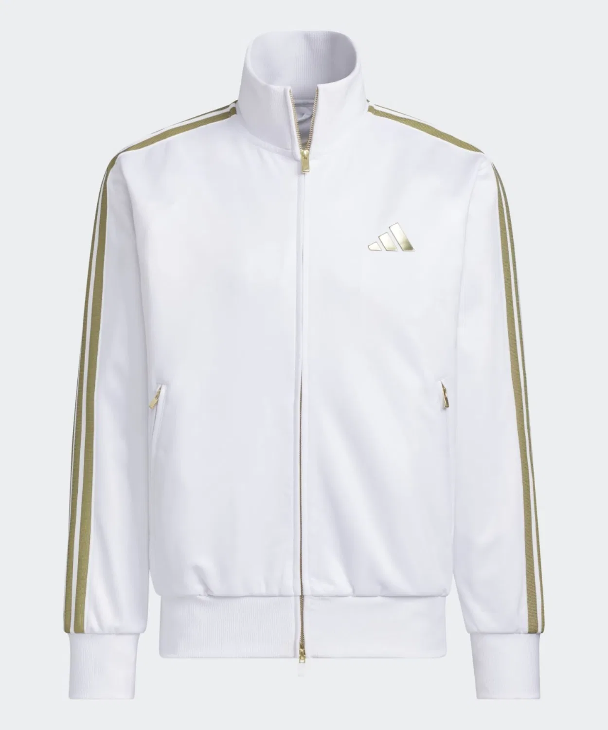 Мужской трек-топ с длинной молнией Regular Fit Stadium Gold Adidas, White — фото 4