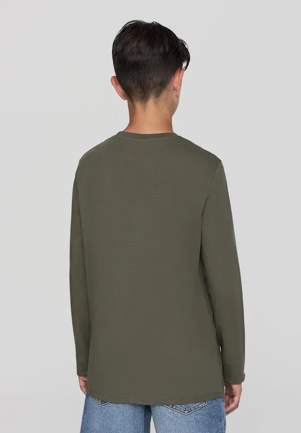 Комплект из 3 футболок с длинным рукавом, хлопок, Terranova, Green, Grey, черный/зеленый/серый — фото 3