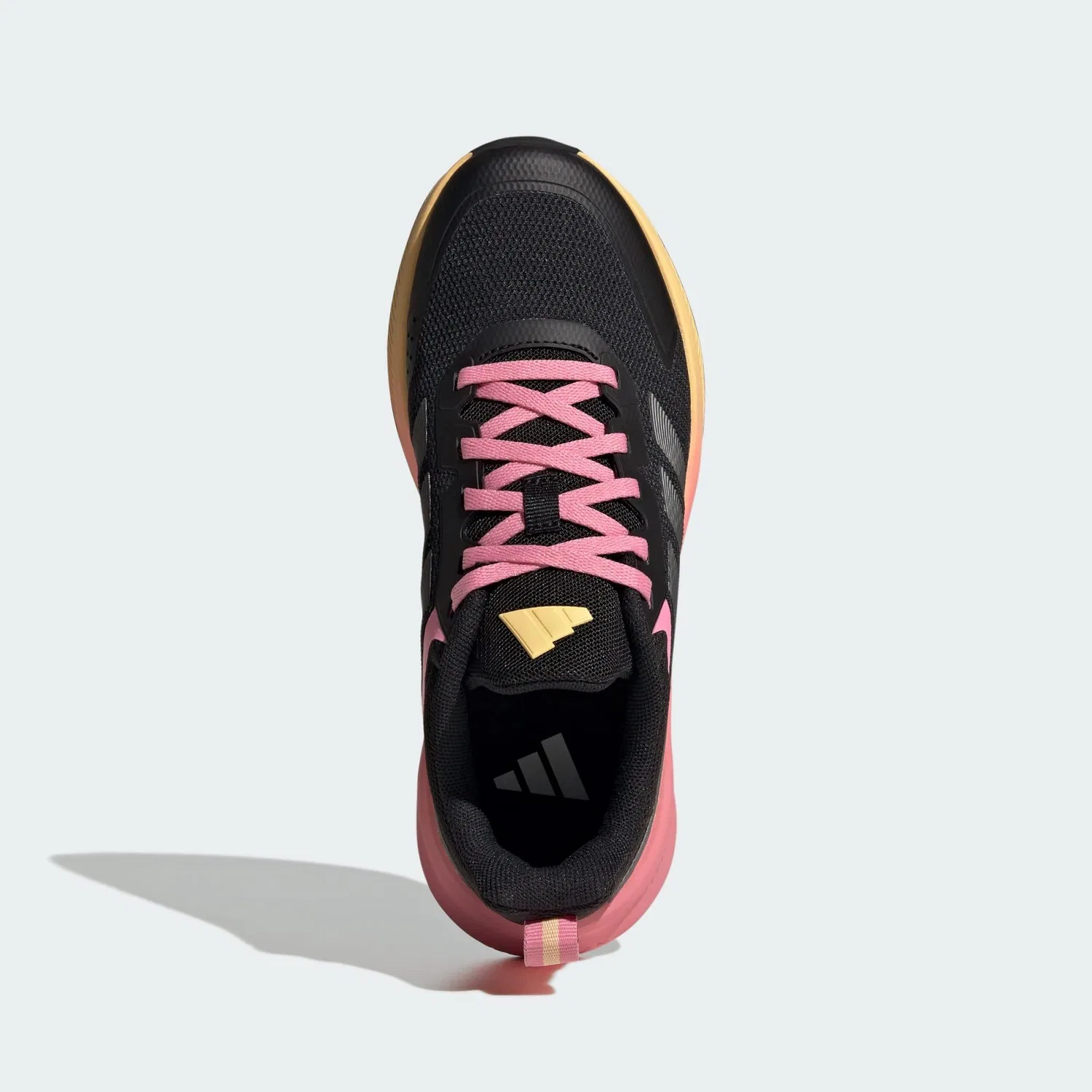 Детские кроссовки с шнуровкой Fortarun 4.0 Kids Adidas, Schwarz Fliederrosa — фото 3