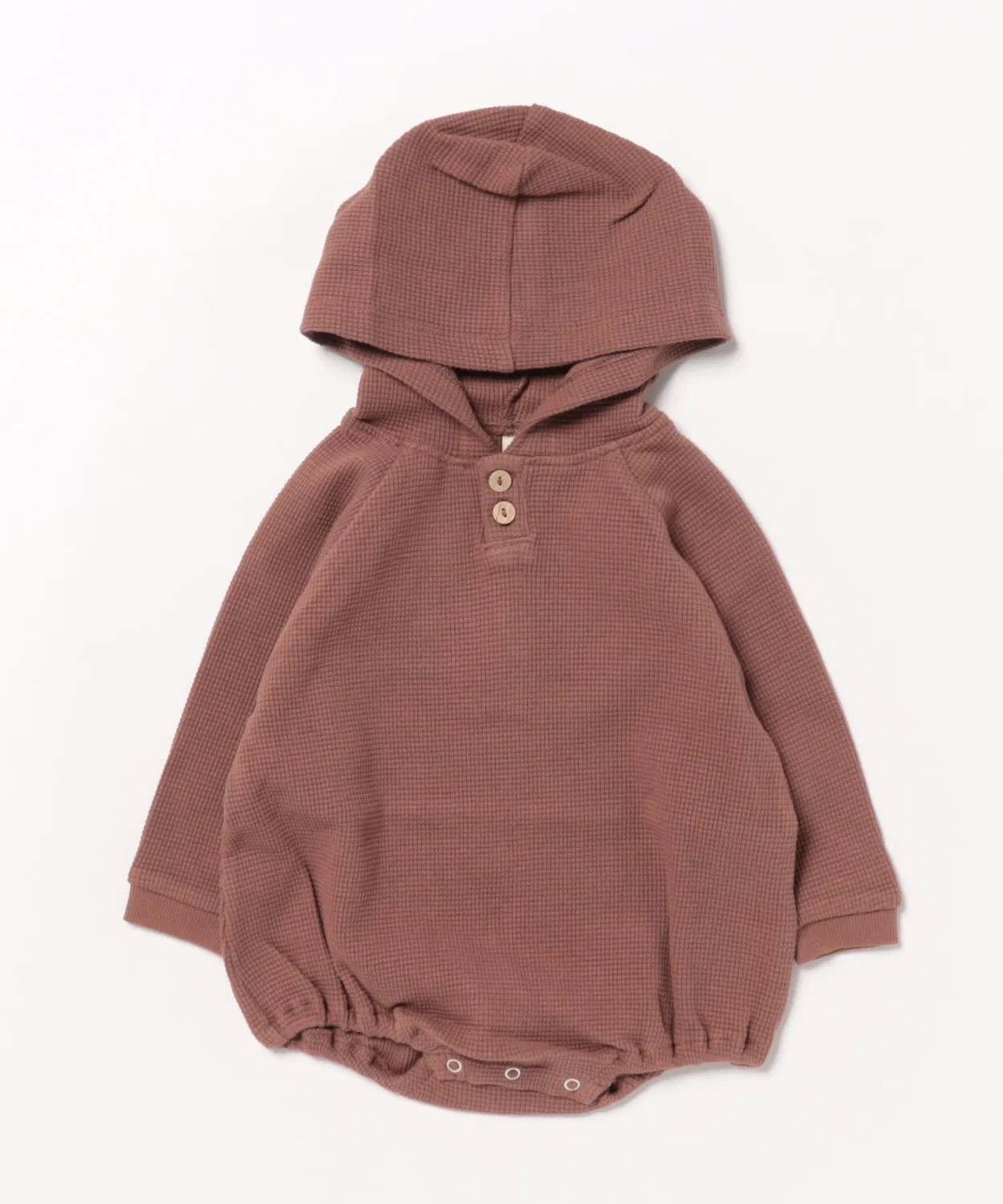 Детский длиннорукавный комбинезон с капюшоном Pecan Quincy Mae, Brown