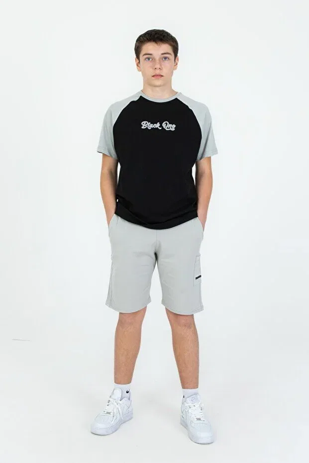 Детский комплект для мальчиков с принтом Black One, Gray
