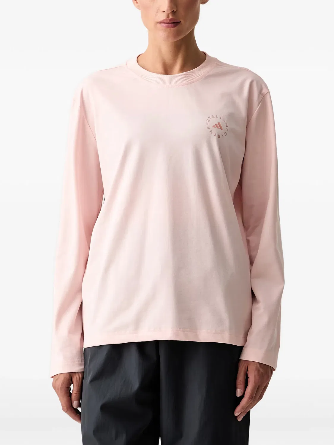 Футболка с логотипом, розовая Adidas, розовый