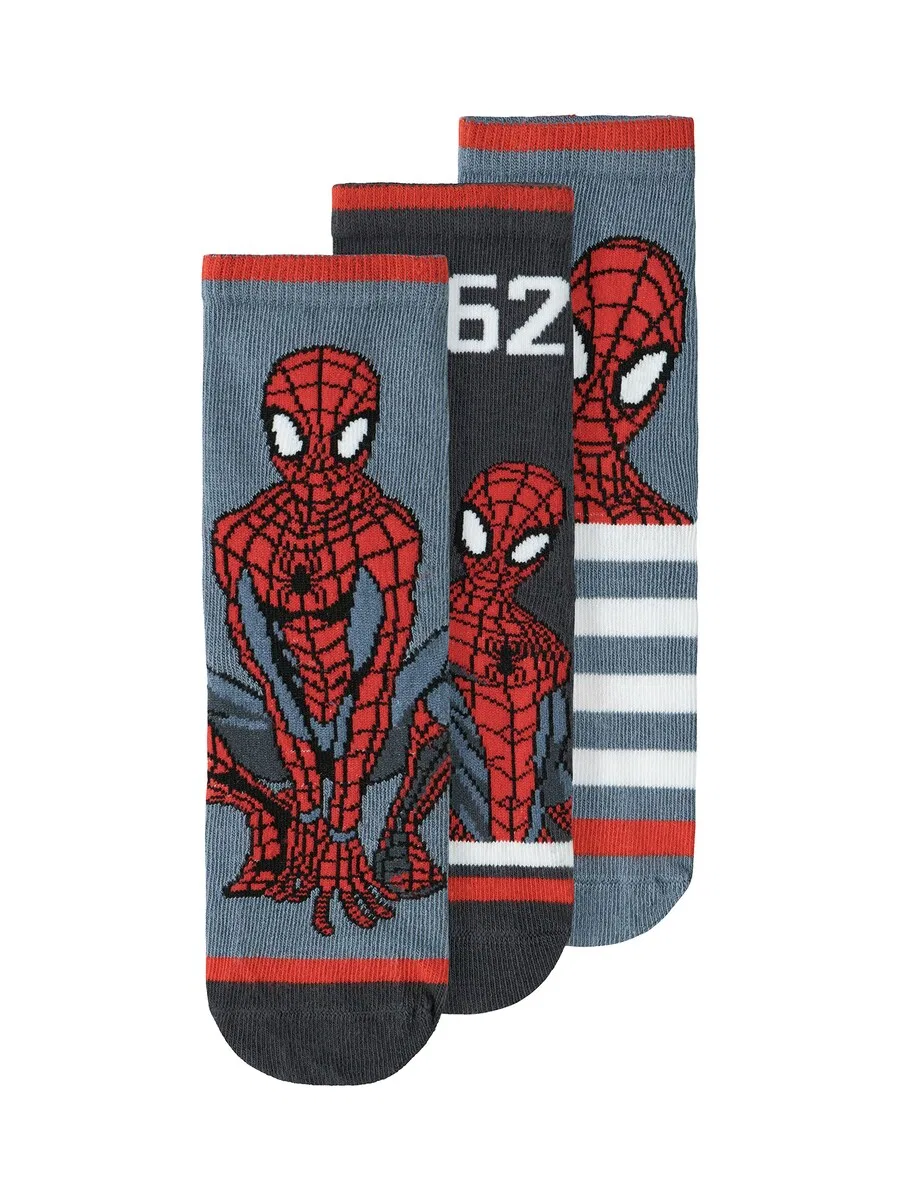 Носки NAME IT 'NMMMANDRES SPIDER' в темно-синем, дымчато-синем и темно-красном цветах