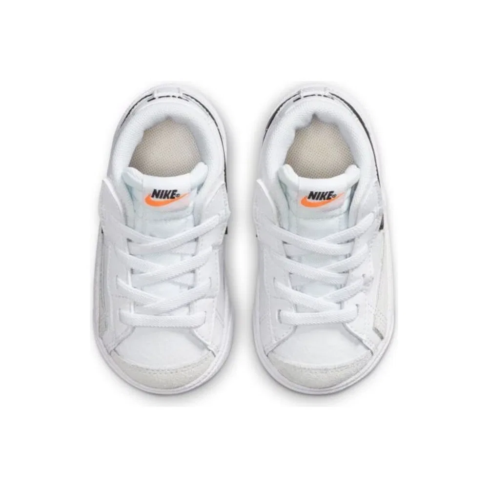 Детские кроссовки Nike Blazer Mid с коротким каблуком, White