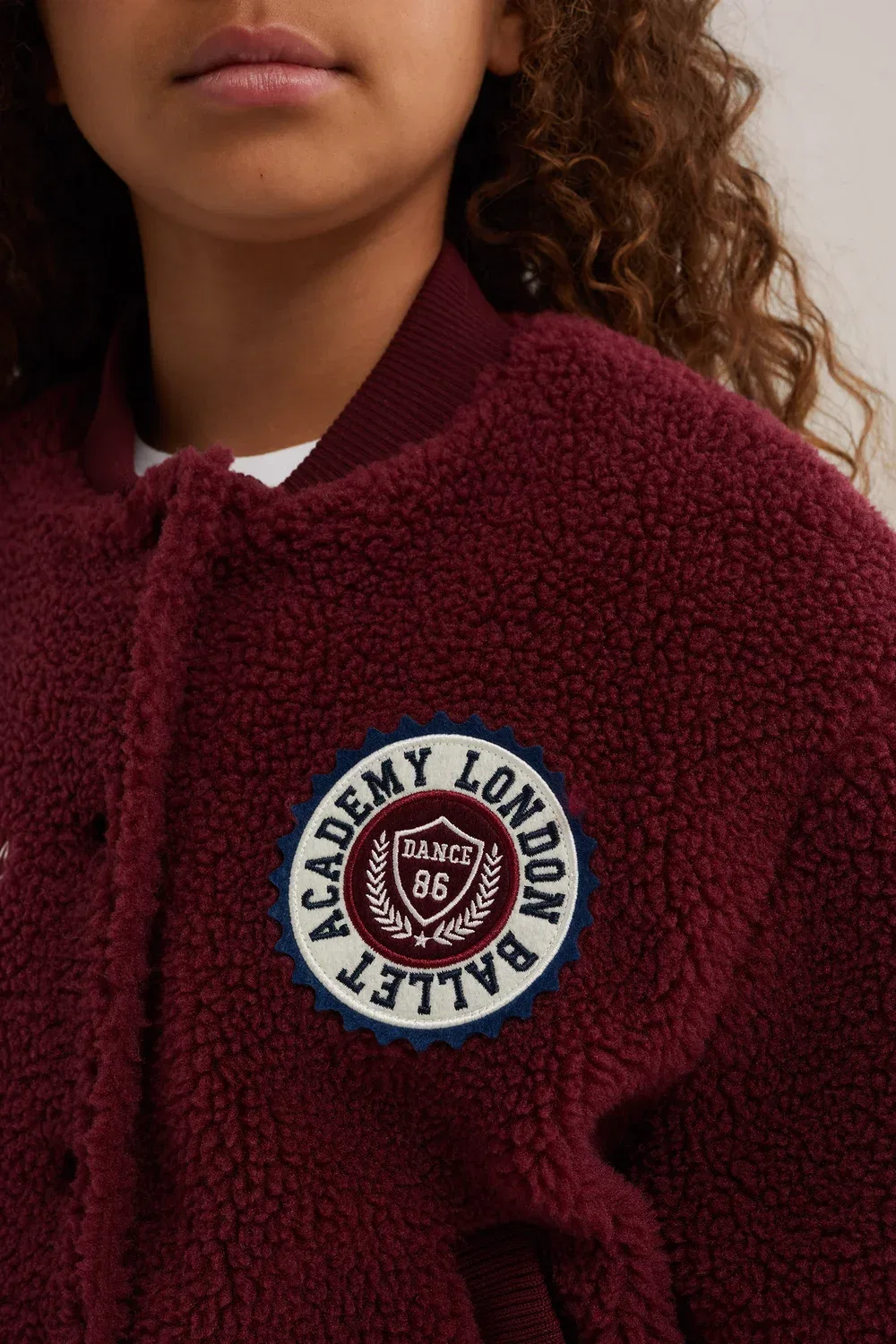 Флисовая куртка We Fashion, Burgundy Red — фото 2