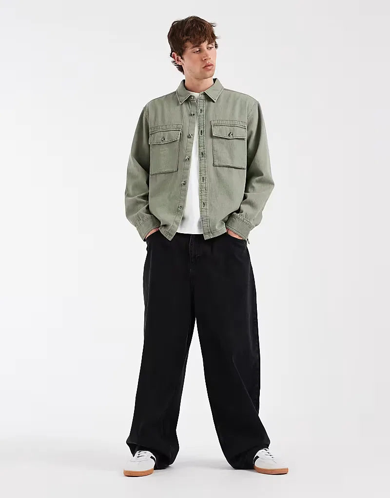Рубашка Levi's Waller свободного кроя, шалфейно-зеленый — фото 2