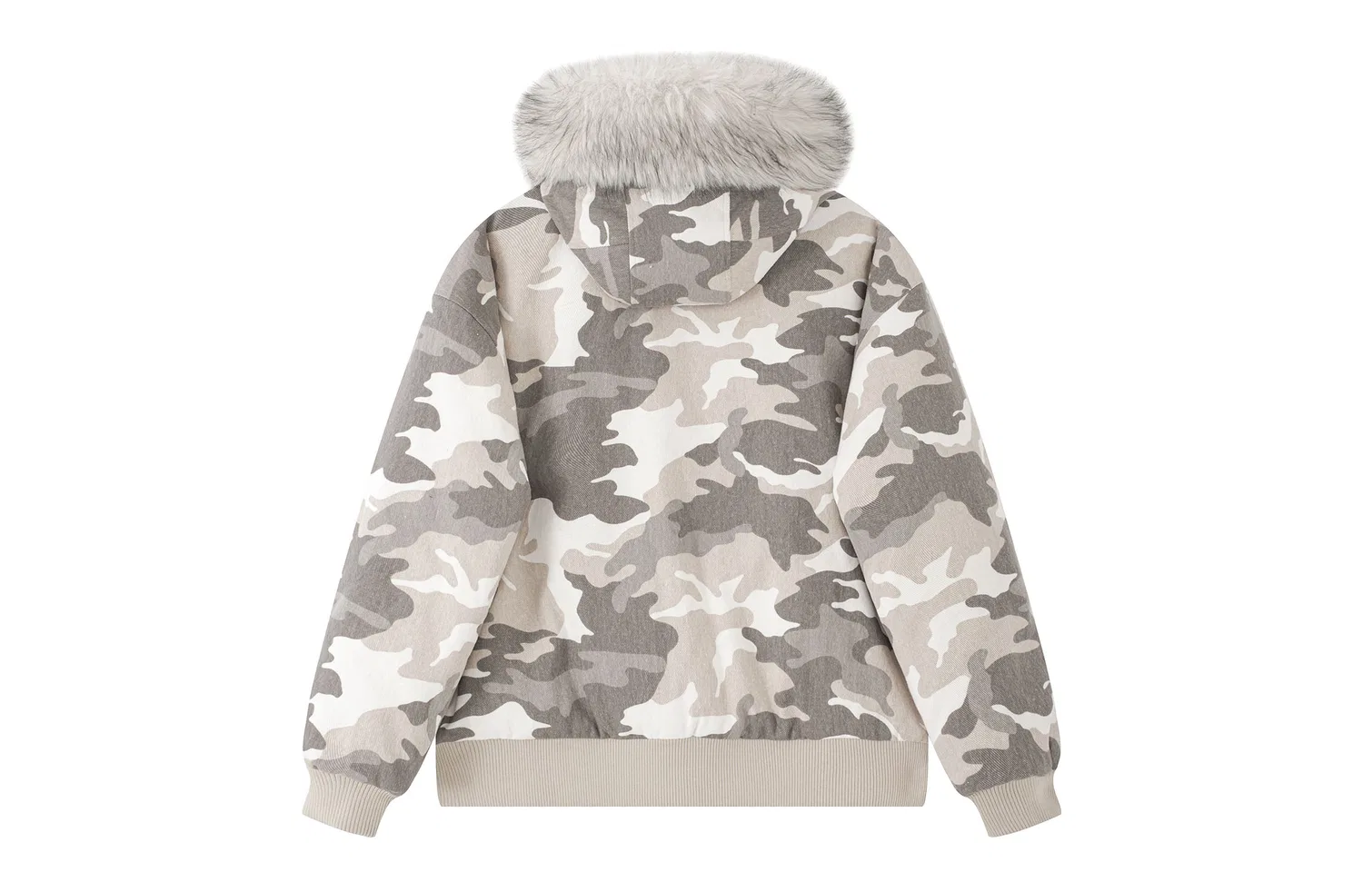 Детский пуховик с капюшоном и флисовой подкладкой Camouflage Gray F426, Camouflage Gray — фото 4