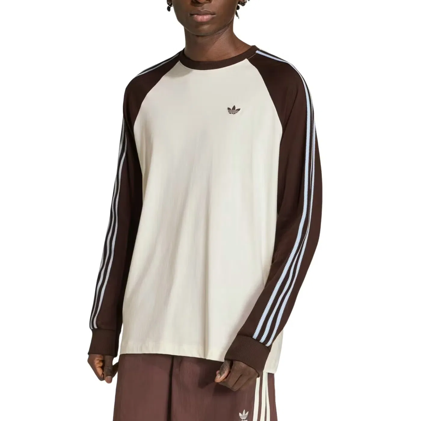 Лонгслив с принтом Britcore Cali Adidas, бежевый — фото 2