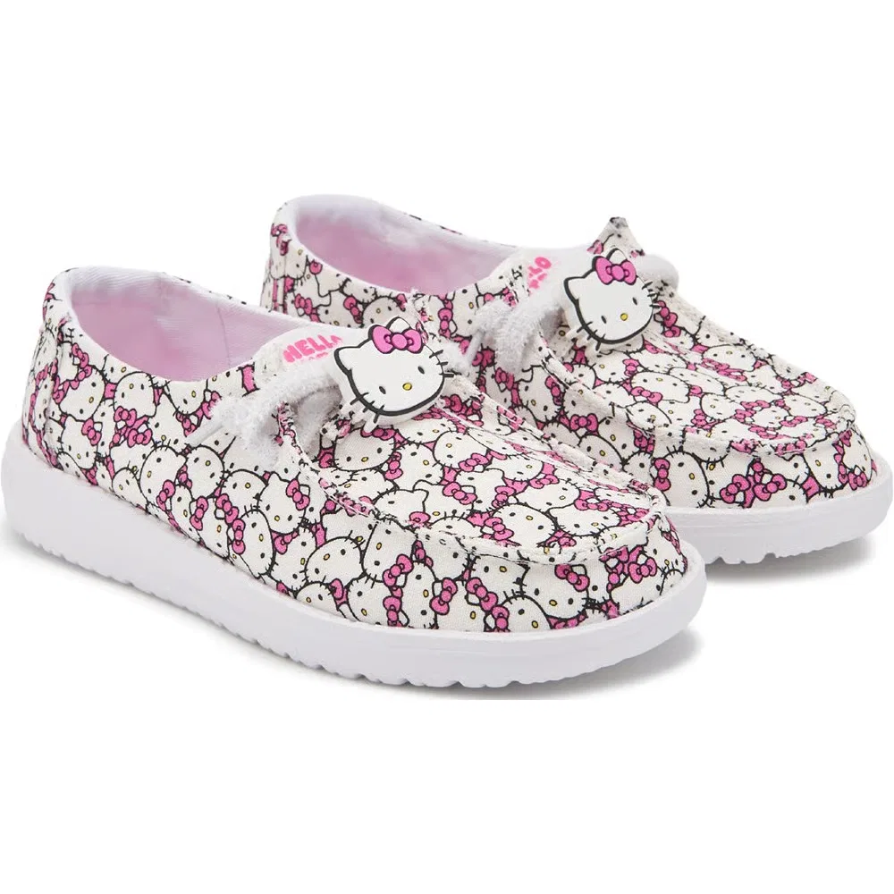 Детские слипоны Wendy Hello Kitty Heydude, White/Pink