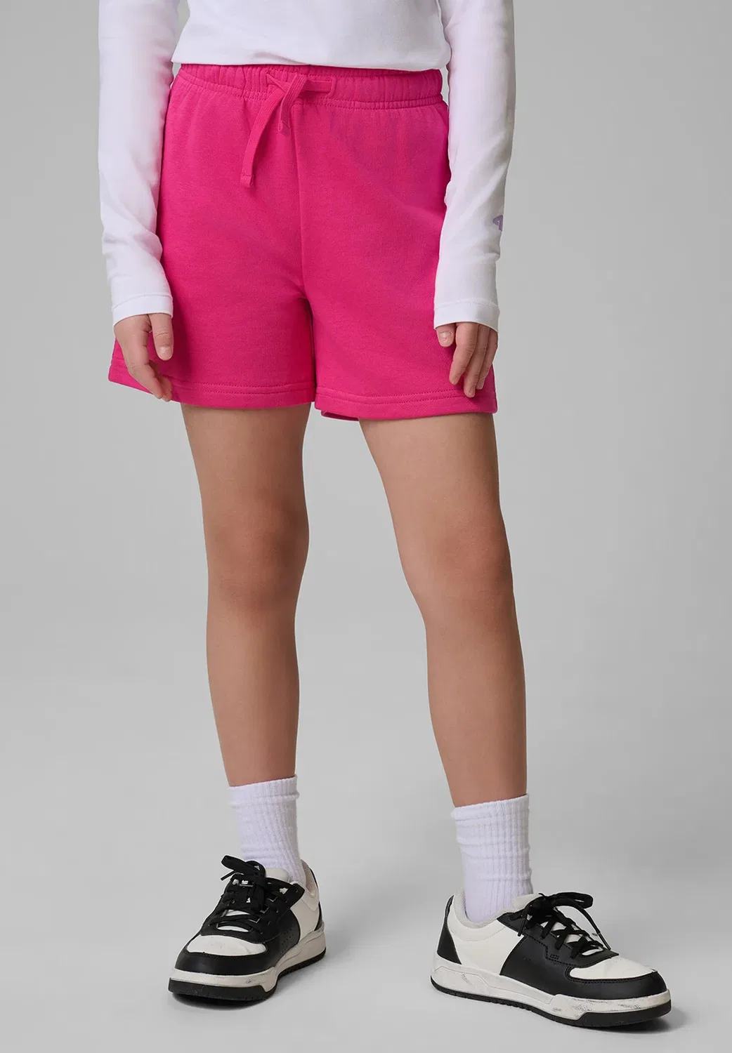 Spodenki dresowe dziewczęce - beżowy 164 (13-14 лат) - спортивные шорты 4F, Pink — фото 2