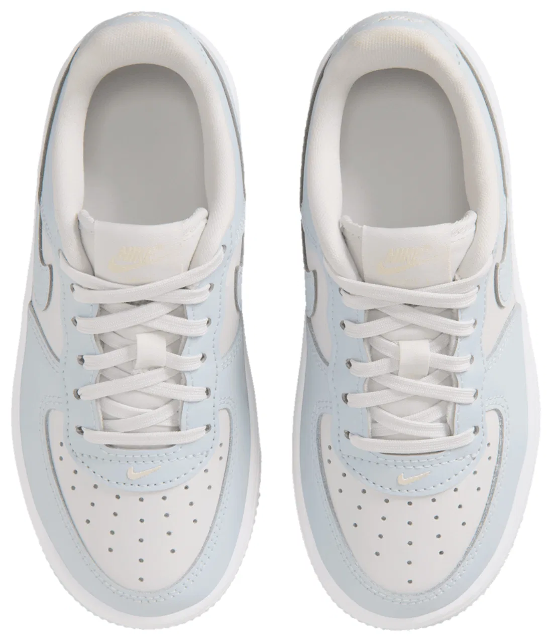 Кроссовки для мальчиков Nike Air Force 1 Low Lace, цвет Alabaster/Platinum Tint/Aura — фото 4