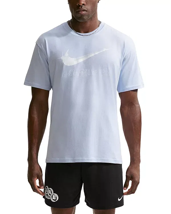 Мужская футболка с принтом Athletic Club Glitz Tee Nike, Hydrogen Blue/White