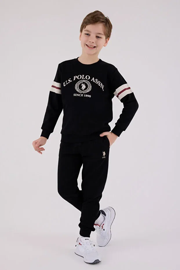 Детский спортивный костюм для мальчиков хлопковый U.S. Polo Assn., Black