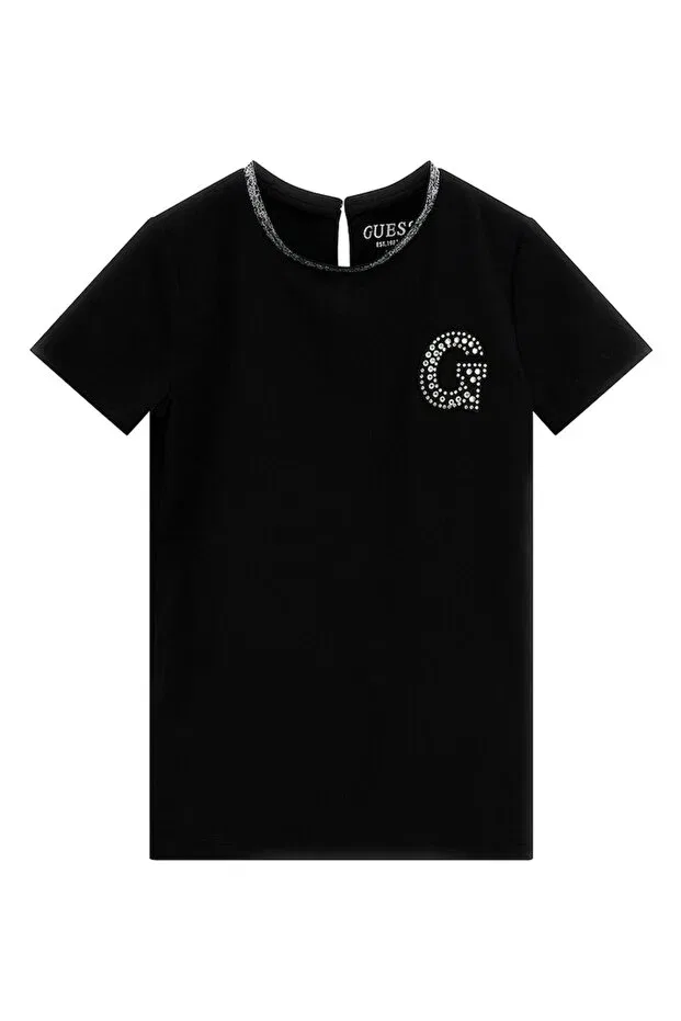Детская футболка для девочек с коротким рукавом Guess, Black