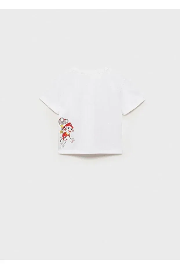 Детская футболка с принтом Paw Patrol Mango Baby, Off White — фото 2
