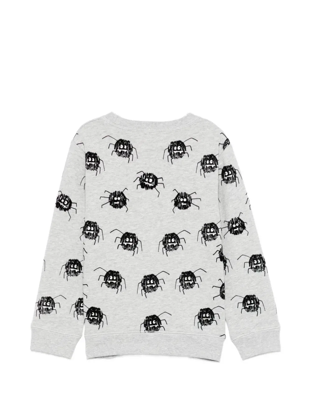 Свитшот с длинными рукавами и изображением паука Stella Mccartney Kids, серый — фото 2