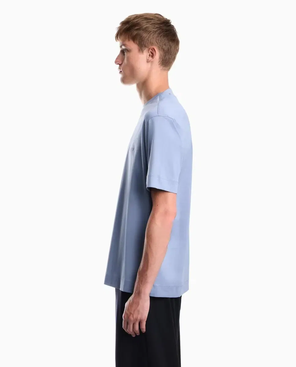 Мужская футболка с коротким рукавом с логотипом Emporio Armani, Azul Claro — фото 4