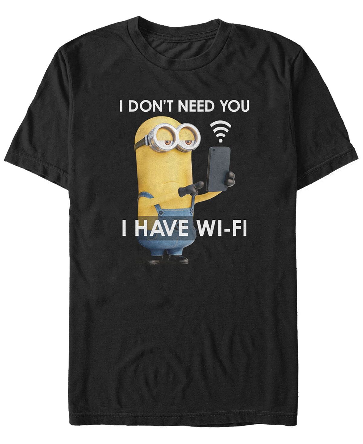 

Мужская футболка с коротким рукавом kevin i have wi-fi Fifth Sun, черный