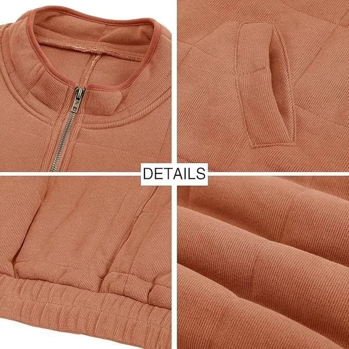 Женская легкая стеганая куртка oversize с длинным рукавом, Rosso — фото 4