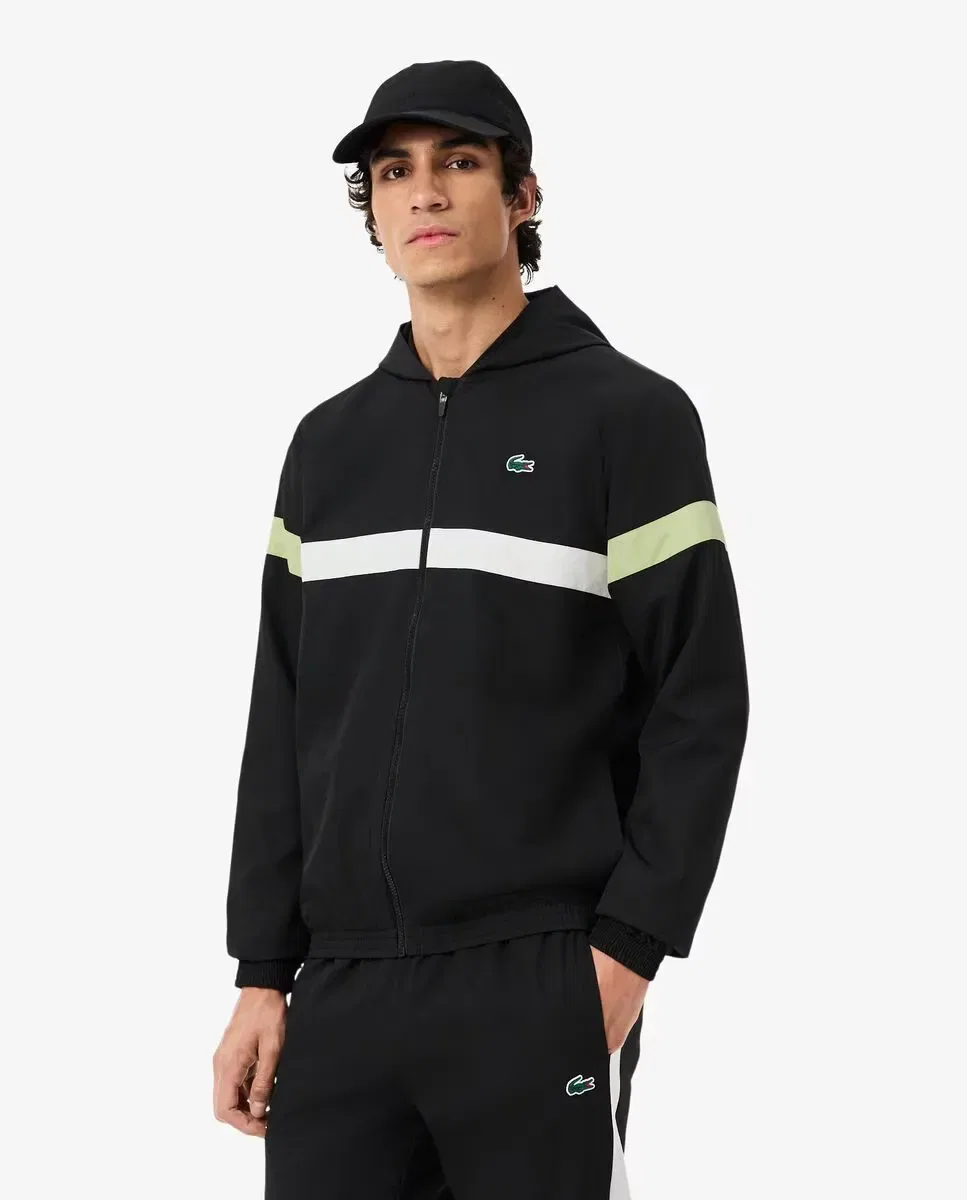 Мужской спортивный костюм с блок-принтом Lacoste, Negro — фото 3