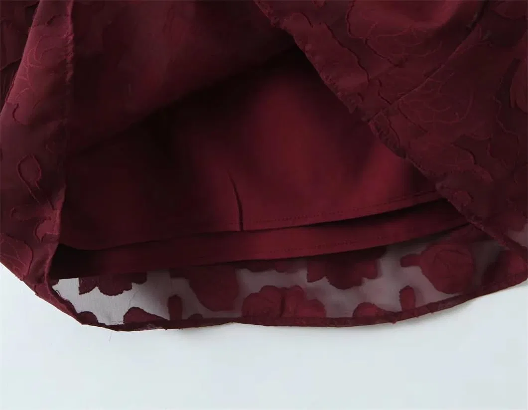 Вечернее платье макси с открытой спиной Generic, Claret — фото 4