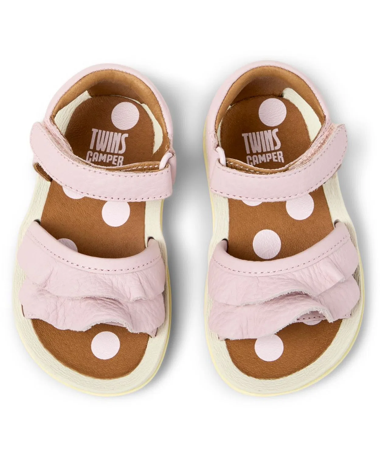 Детские сандалии с ремешками, без принта, TWINS FW CAMPER, Pink — фото 4