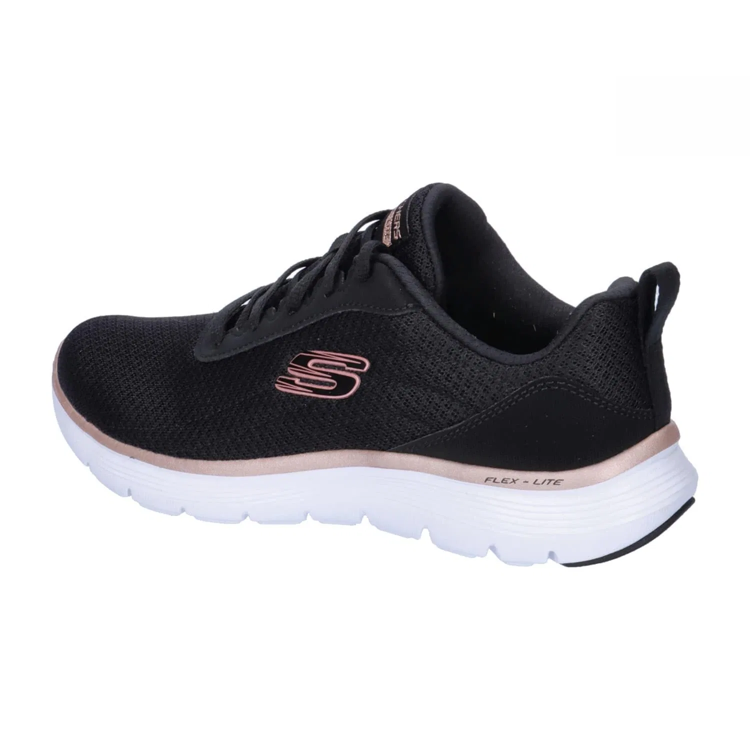 Детские кроссовки для мальчиков Speedees Burn Outs Skechers, Black Mesh Rose Gold Trim — фото 3