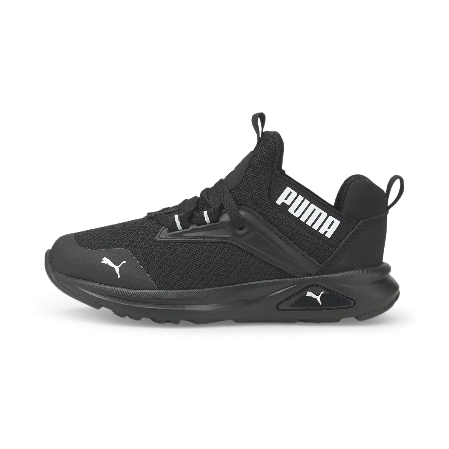 Детские кроссовки с сетчатым верхом Enzo 2 Refresh Puma, Schwarz Weiss — фото 4