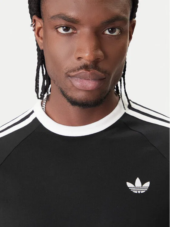 Футболка regular fit 3-Stripes Adidas, черный — фото 4