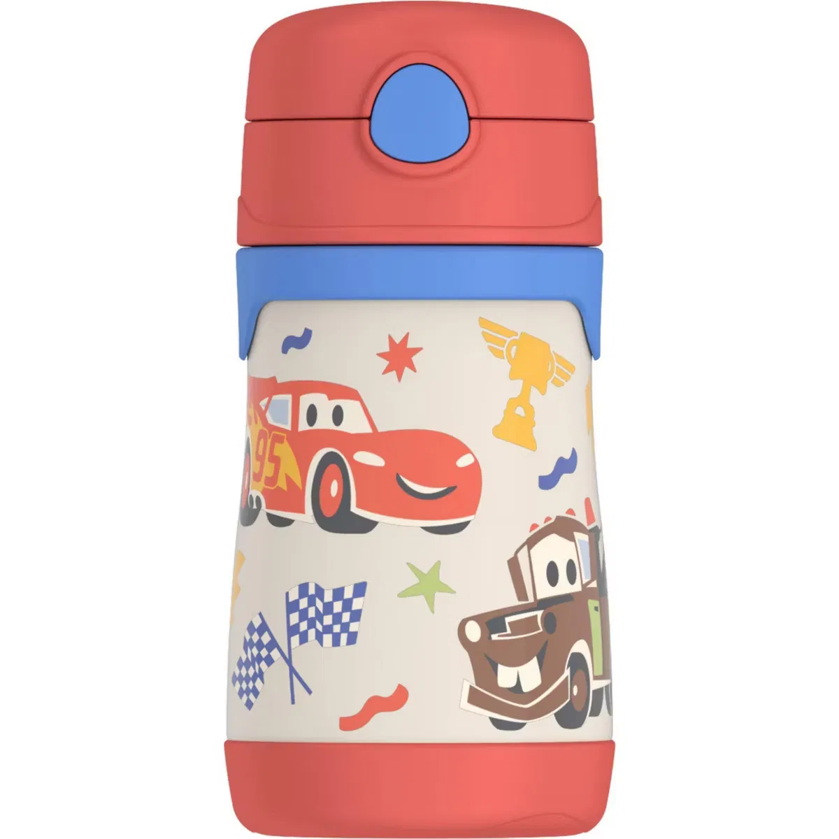 Термокружка детская 26 см с трубочкой Cars Thermos, Cars
