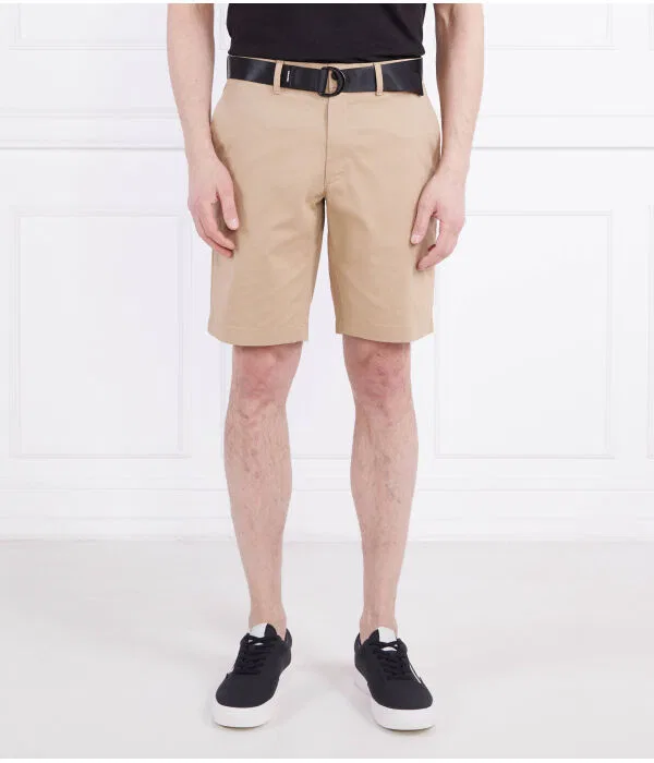 Мужские шорты чинос с ремнем Modern Twill Calvin Klein, бежевый — фото 3