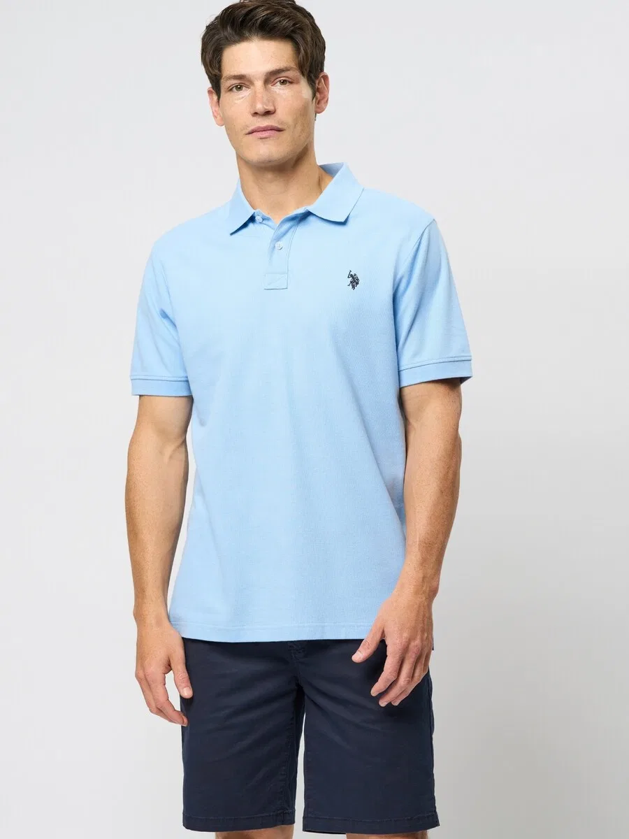 Рубашка на пуговицах стандартного кроя «UMALFRED» светло-голубого цвета U.S. Polo Assn. — фото 3