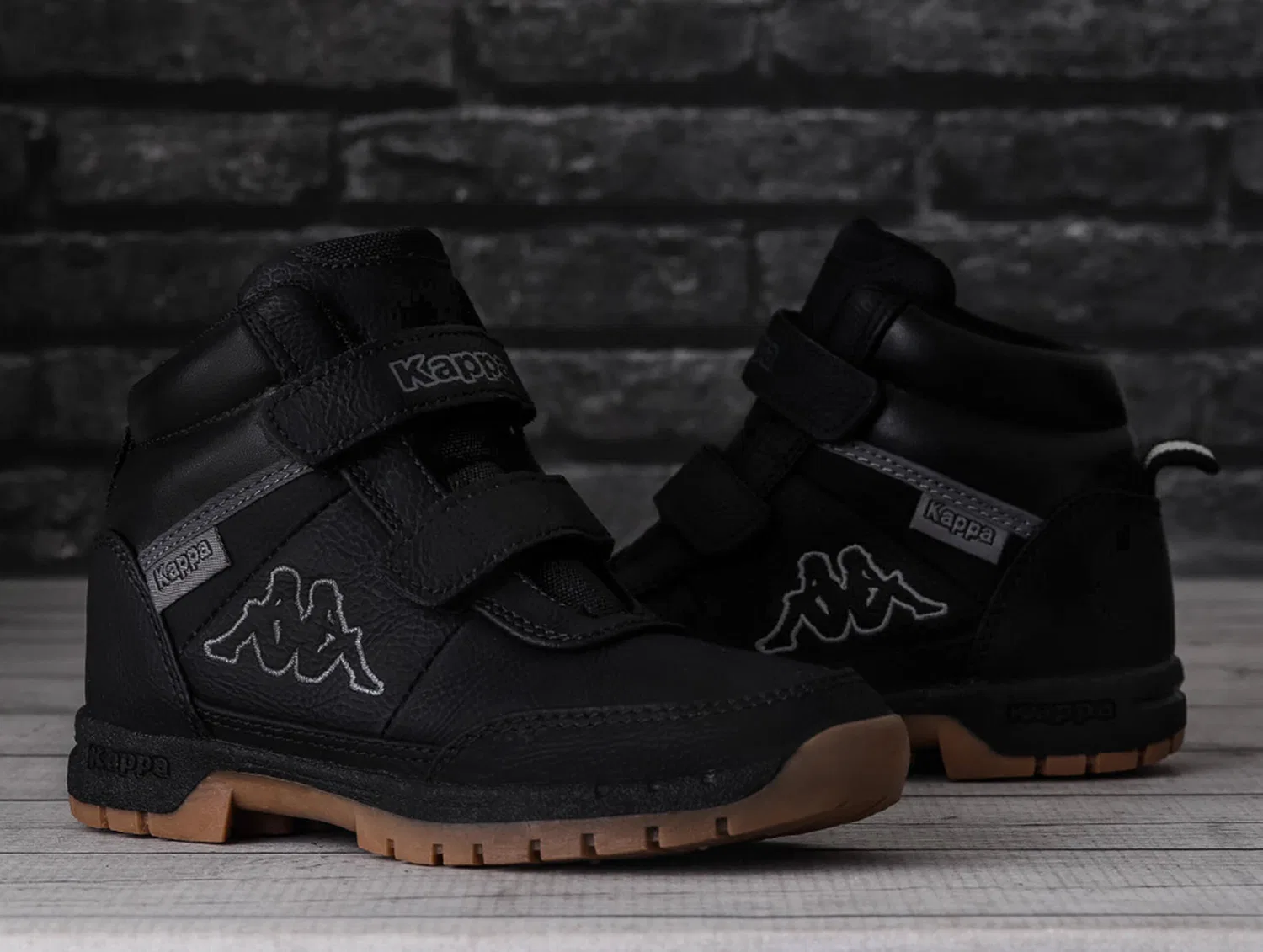 Детские кроссовки с высоким берцем Kappa High Top Stylecode 260239K 1111, Schwarz — фото 2