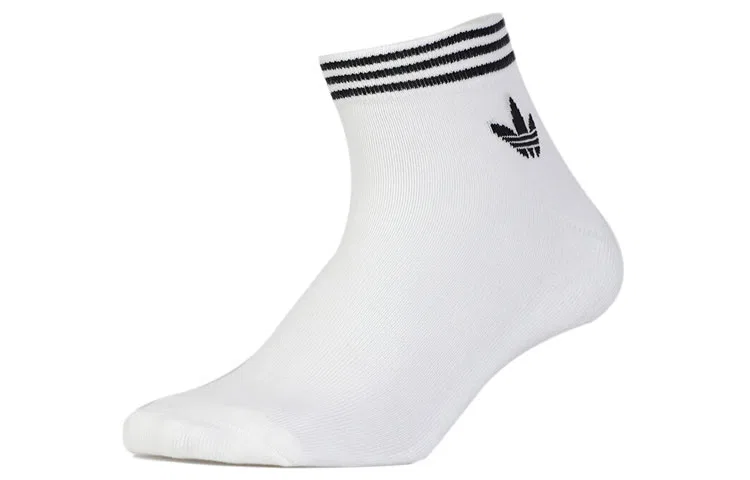 Детские носки-невидимки с логотипом Adidas Originals, комплект из 3 пар, White — фото 3