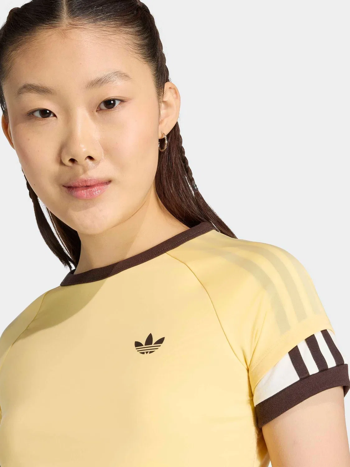 Футболка с двойным слоем Cali, adidas Originals, желтый — фото 4