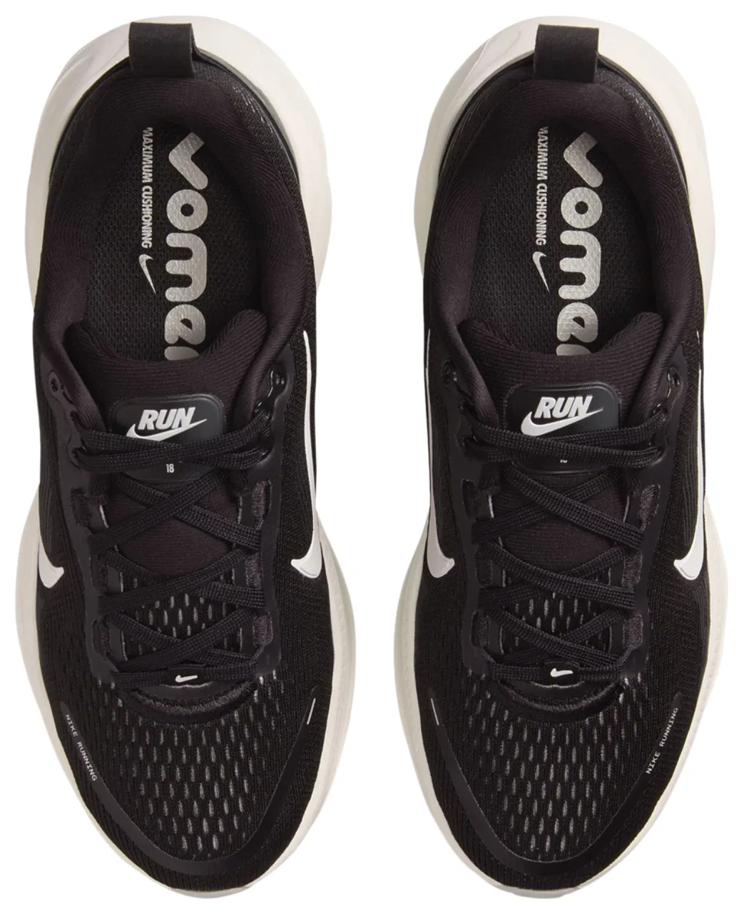 Кроссовки для девочек Vomero 18 Nike, цвет Summit White/Black/Coconut Milk — фото 4