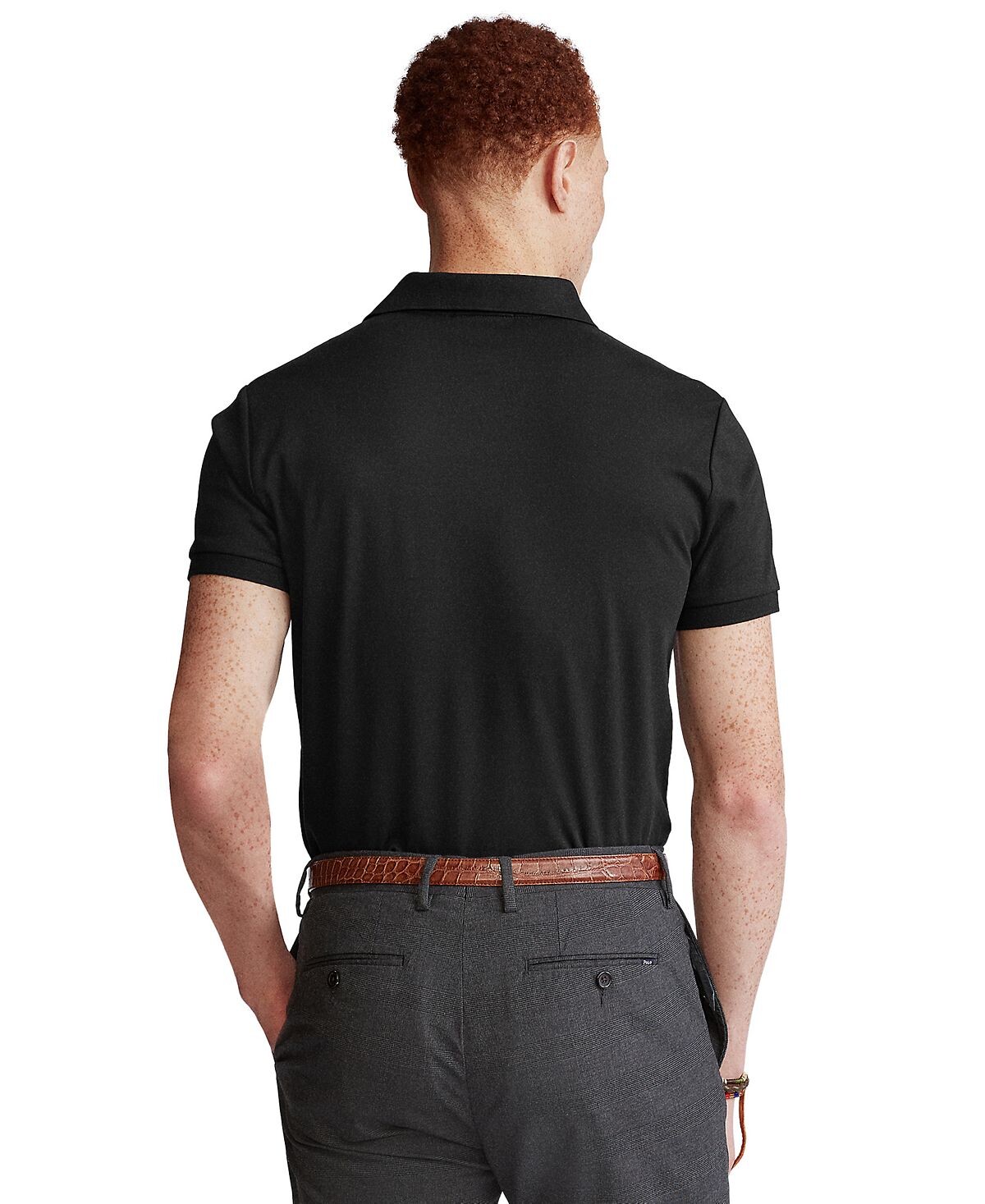 Мужская рубашка-поло slim fit из хлопка на заказ Polo Ralph Lauren, мульти — фото 3