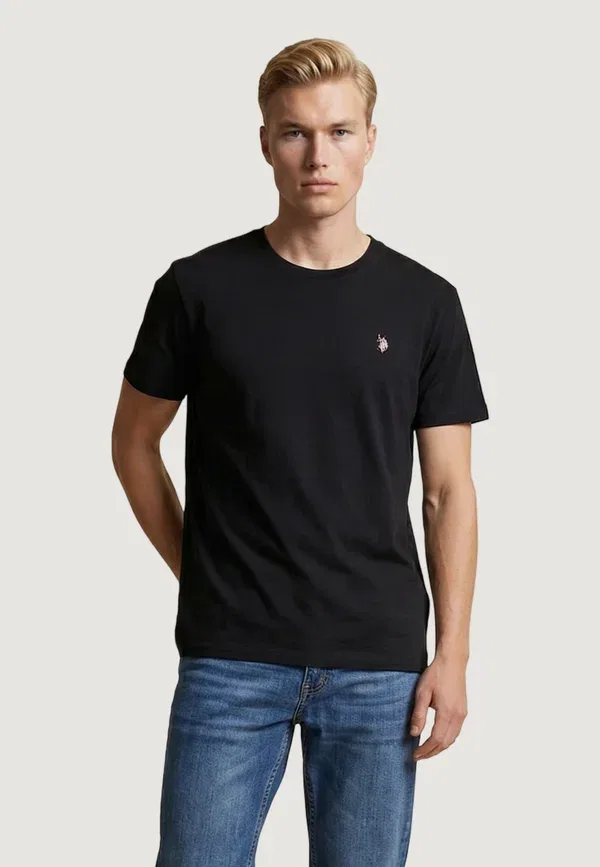 Футболка хлопковая Mick-basic us43 154094 - basic t-shirt U.S. Polo Assn., черный