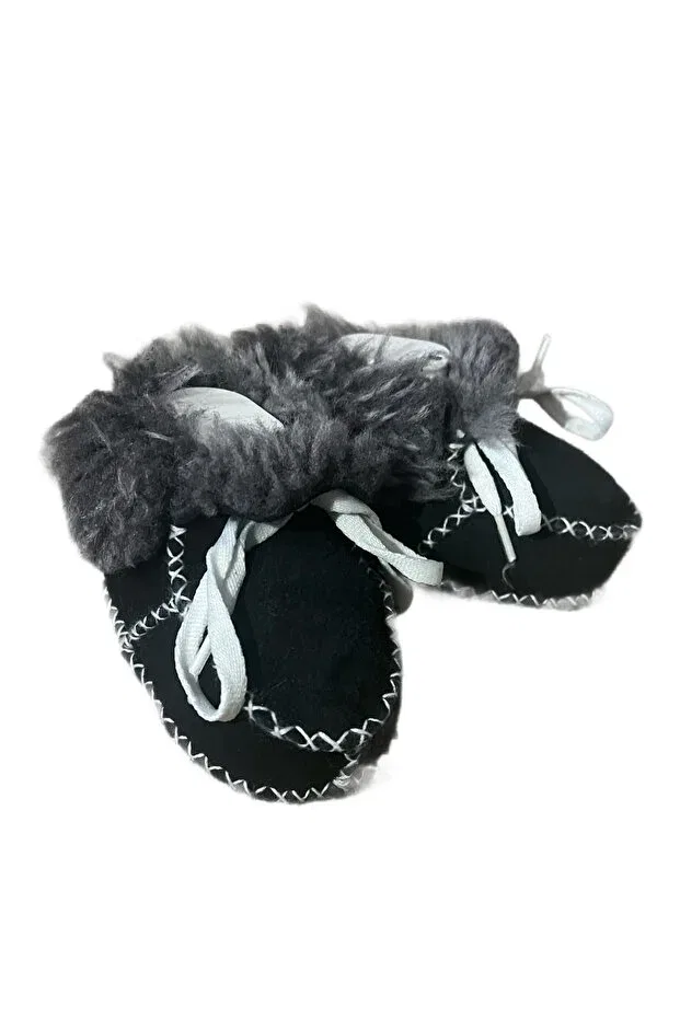Детские пинетки из натуральной кожи Store, Black