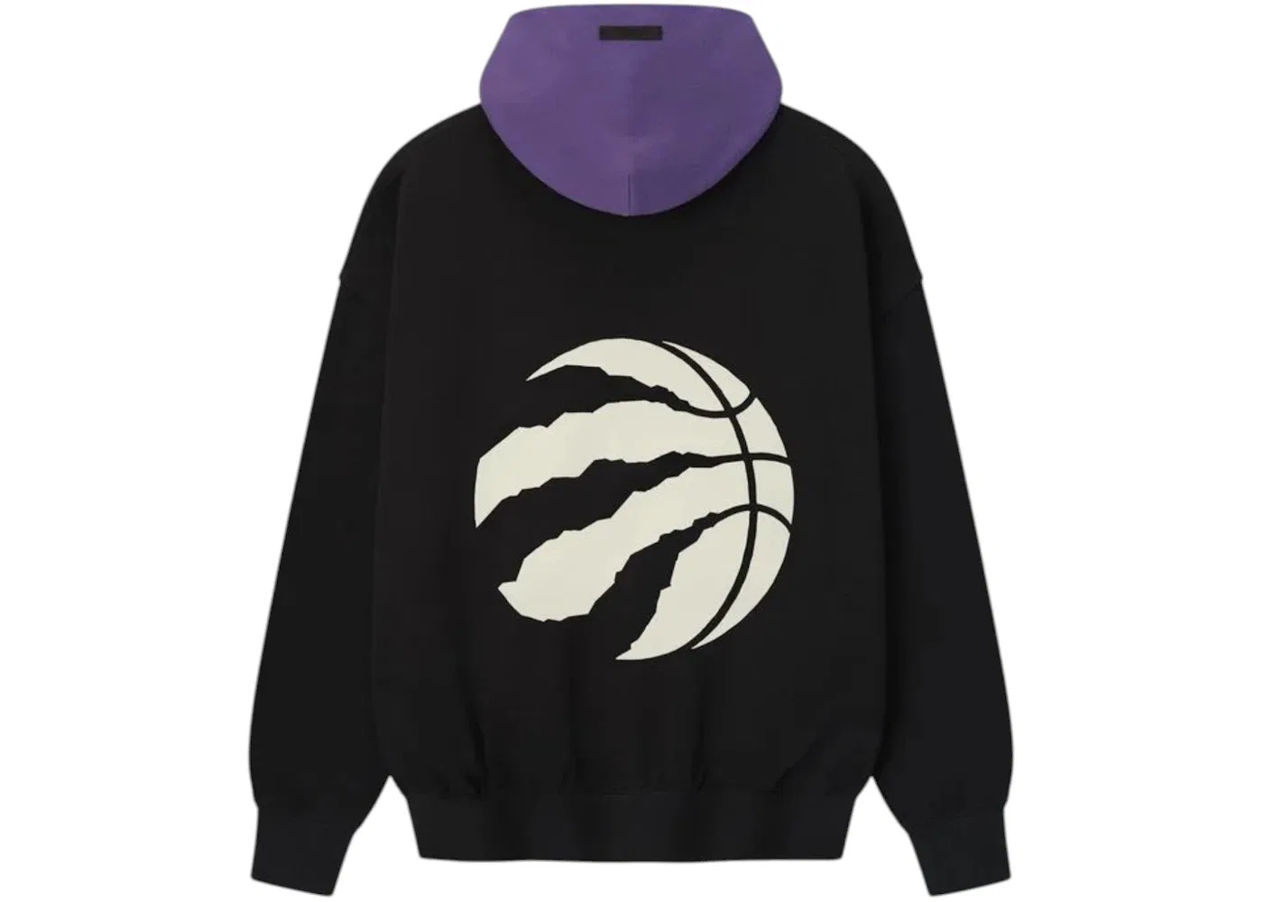 Мужская худи с длинным рукавом Fear of God Essentials Raptors Sport Hoodie, Black/Purple Reign — фото 2