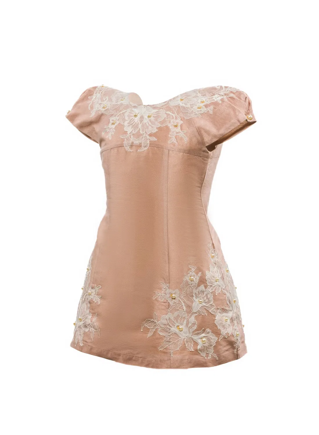 Платье праздничное с кружевом Tafta girls party dress Queen, песочный — фото 3