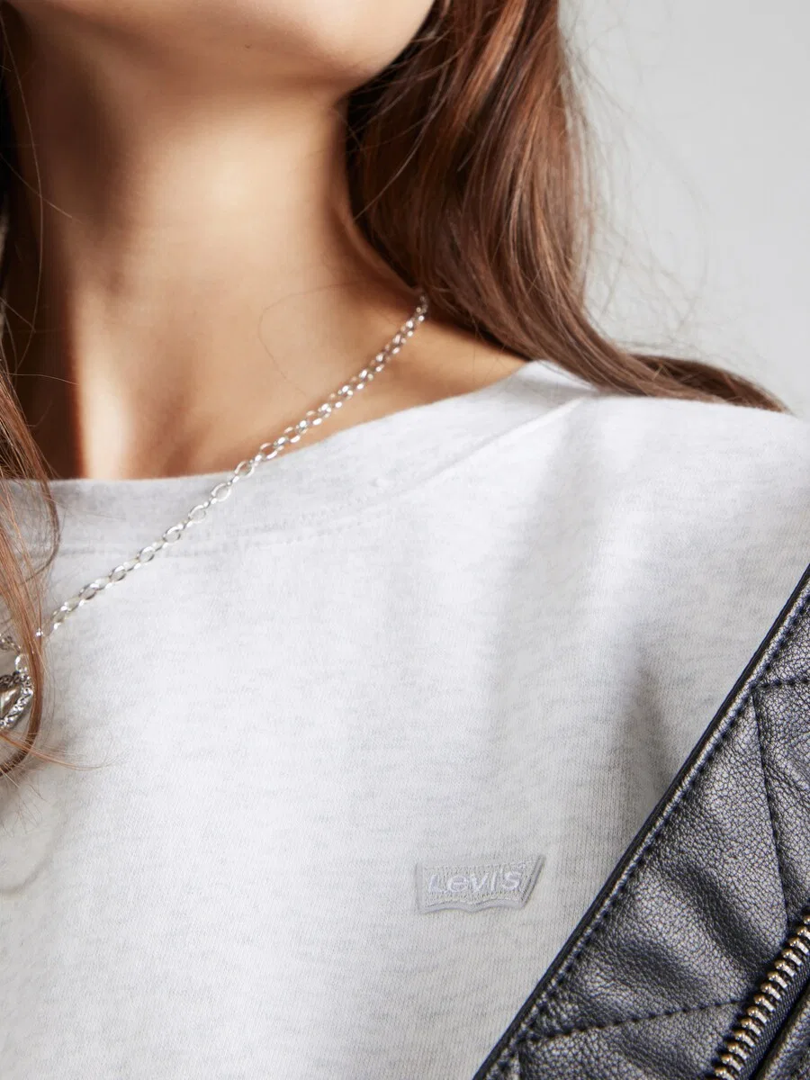 Толстовка LEVI'S «Повседневная толстовка» серого цвета — фото 2