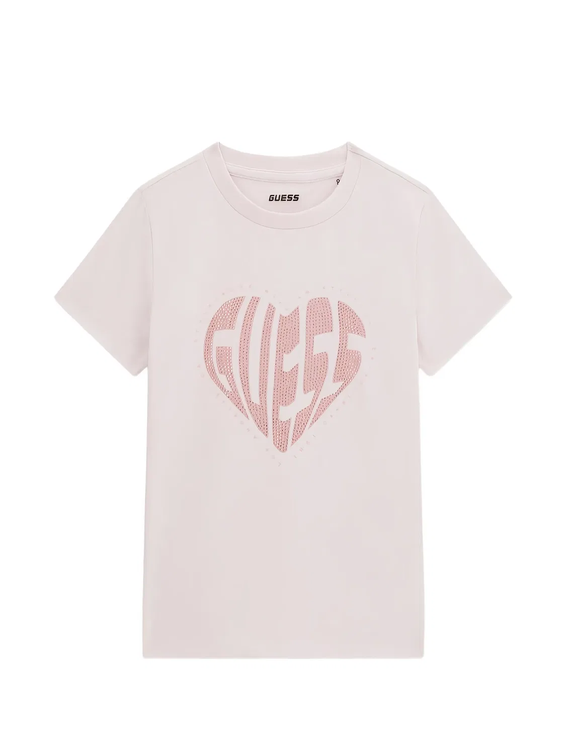 Футболка с логотипом и стразами Guess Usa, розовый
