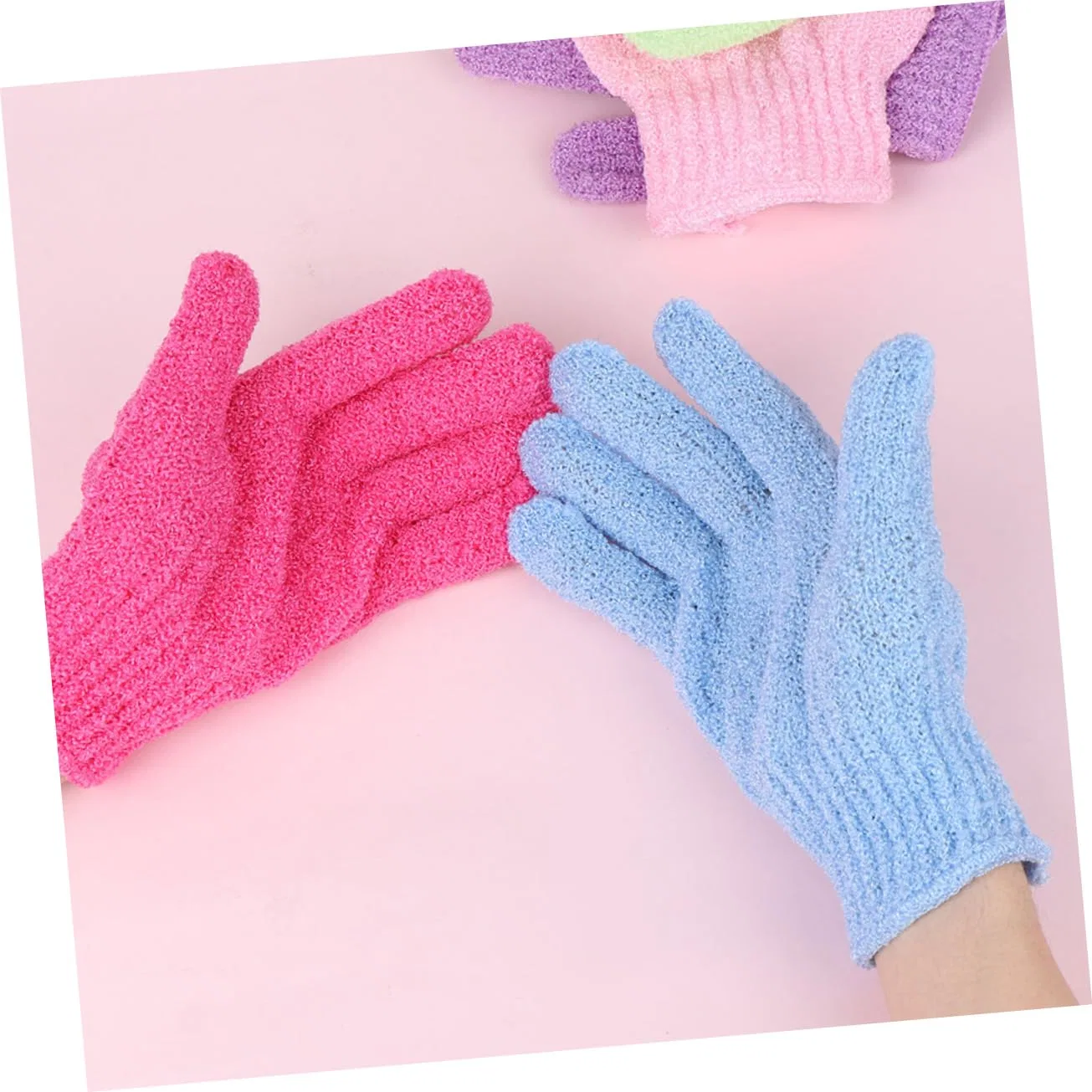 Набор перчаток для душа из 10 штук, Nylon, LOLIPPYY, 18x12x0.5 см, мультиколор — фото 2