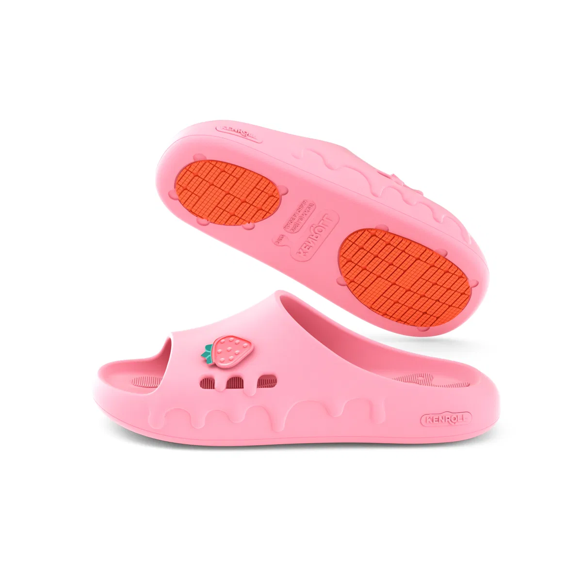 Детские летние домашние тапочки из ЭВА KENROLL, Strawberry Pink — фото 3
