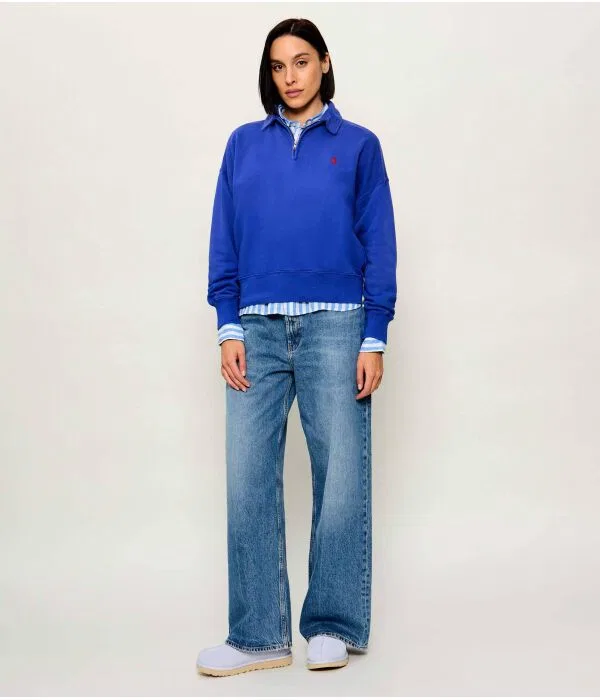 Женская толстовка на молнии Relaxed Fit Polo Ralph Lauren, Fiordaliso — фото 2