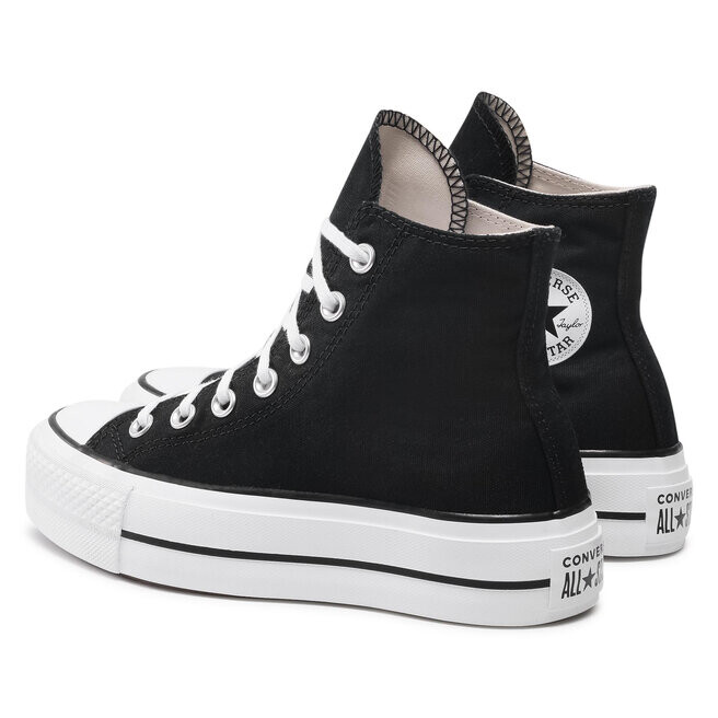 Кеды Converse Ctas Lift Hi 560845C Black/White/White, черный — фото 3