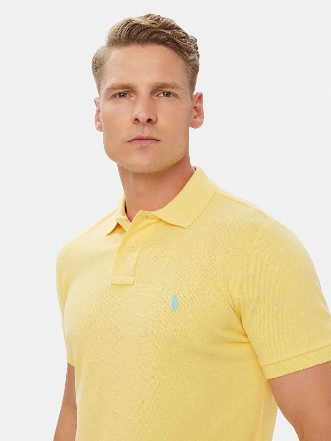 Мужское поло приталенного кроя Core Replen Polo Ralph Lauren, желтый — фото 4